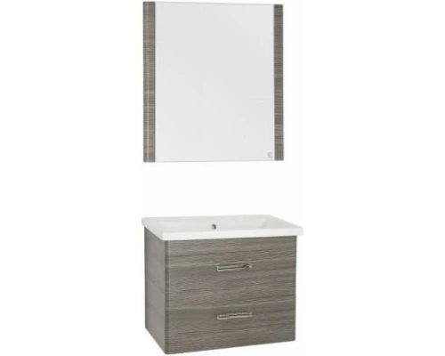 Тумба с раковиной шелк зебрано 70 см Style Line Лотос ЛС-00000490 + ЛС-00000211