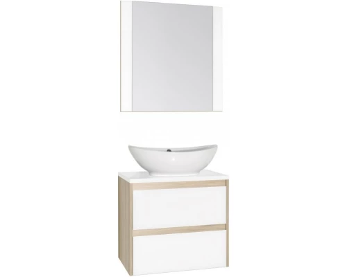 Тумба с раковиной ориноко/белый лакобель 70 см Style Line Монако ЛС-00000633 + СС-00000649