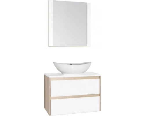 Тумба с раковиной ориноко/белый лакобель 80 см Style Line Монако ЛС-00000635 + СС-00000649