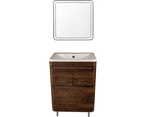 Тумба с раковиной старое дерево 60 см Style Line Атлантика СС-00002207 + СС-00002203