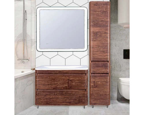 Тумба с раковиной старое дерево 90 см Style Line Атлантика СС-00002211 + СС-00002204