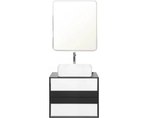 Тумба белый глянец/черный матовый 70 см Style Line Амстердам ЛС-000010041