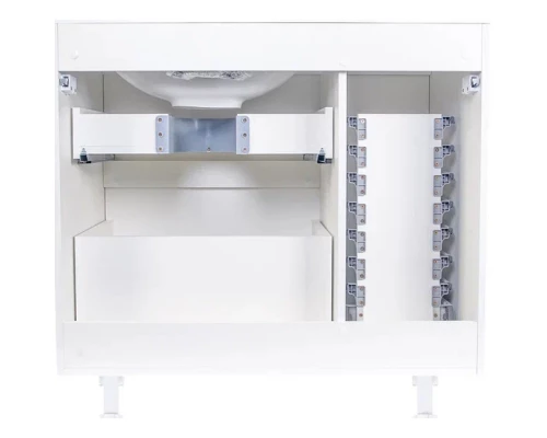 Тумба с раковиной белый матовый 90,2 см с бельевой корзиной Style Line Барселона СС-00002280 + СС-00002281