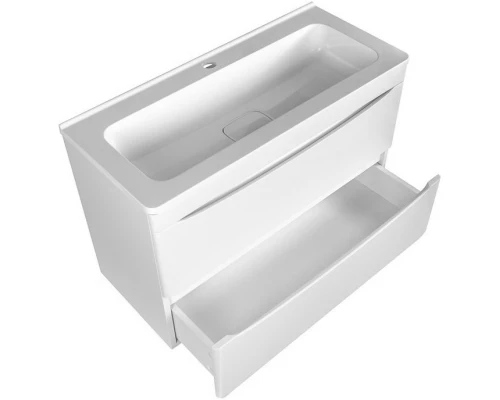 Тумба с раковиной белый матовый 80 см Style Line Бергамо СС-00002322 + СС-00002297