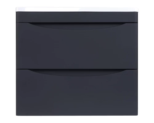 Тумба с раковиной черный матовый 60 см Style Line Бергамо СС-00002318 + СС-00002295