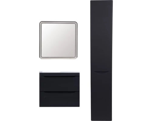 Тумба с раковиной черный матовый 60 см Style Line Бергамо СС-00002318 + СС-00002295