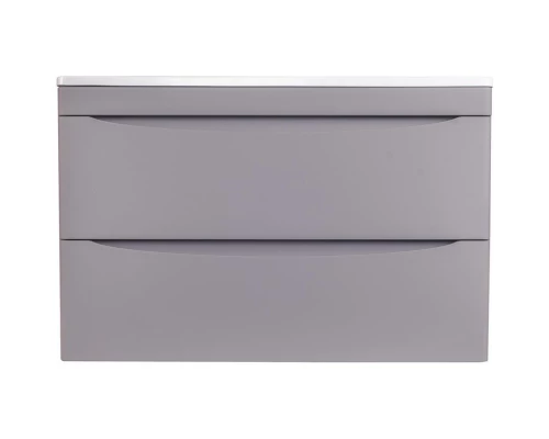 Тумба с раковиной серый матовый 80 см Style Line Бергамо СС-00002323 + СС-00002297