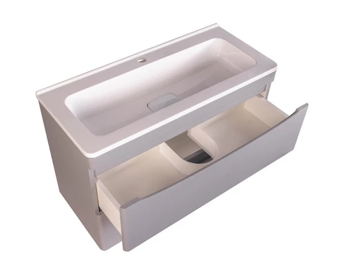 Тумба с раковиной серый матовый 80 см Style Line Бергамо СС-00002323 + СС-00002297