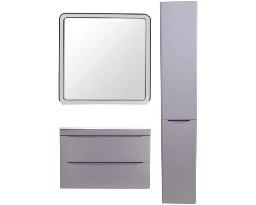 Тумба с раковиной серый матовый 80 см Style Line Бергамо СС-00002323 + СС-00002297