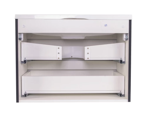 Тумба с раковиной черный матовый 70 см Style Line Бергамо СС-00002321 + СС-00002296