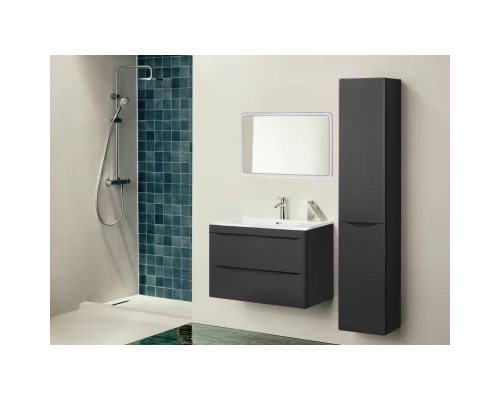 Тумба с раковиной черный матовый 70 см Style Line Бергамо СС-00002321 + СС-00002296