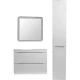 Тумба с раковиной белый матовый 70 см Style Line Бергамо СС-00002320 + СС-00002296