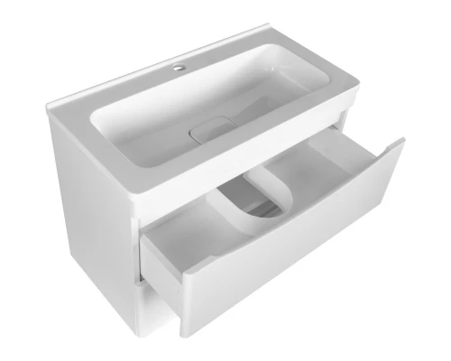 Тумба с раковиной белый матовый 70 см Style Line Бергамо СС-00002320 + СС-00002296