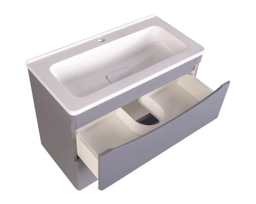 Тумба с раковиной серый матовый 70 см Style Line Бергамо СС-00002319 + СС-00002296