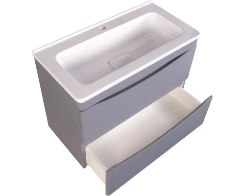 Тумба с раковиной серый матовый 70 см Style Line Бергамо СС-00002319 + СС-00002296