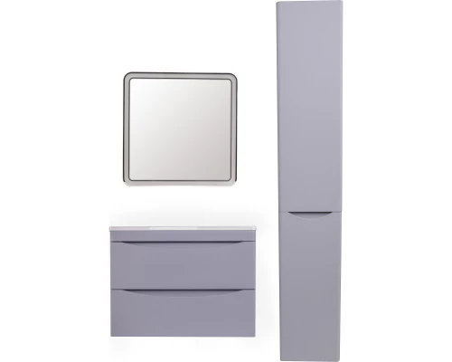 Тумба с раковиной серый матовый 70 см Style Line Бергамо СС-00002319 + СС-00002296