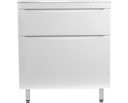 Тумба с раковиной белый матовый 80 см Style Line Бергамо СС-00002314 + СС-00002297