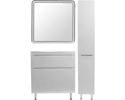 Тумба с раковиной белый матовый 80 см Style Line Бергамо СС-00002314 + СС-00002297