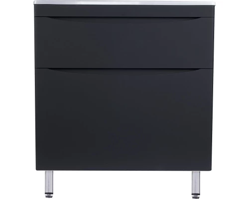 Тумба с раковиной черный матовый 80 см Style Line Бергамо СС-00002313 + СС-00002297
