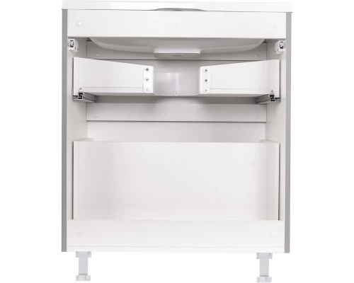 Тумба с раковиной серый матовый 70 см Style Line Бергамо СС-00002312 + СС-00002296