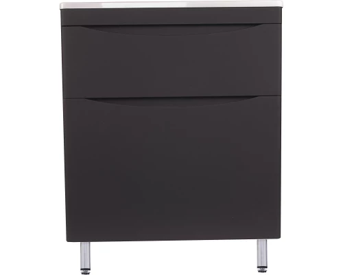 Тумба с раковиной черный матовый 70 см Style Line Бергамо СС-00002311 + СС-00002296