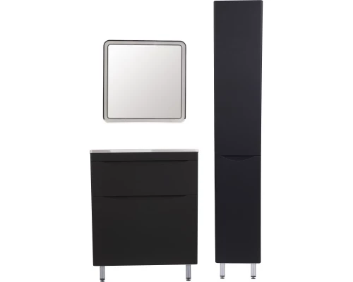 Тумба с раковиной черный матовый 70 см Style Line Бергамо СС-00002311 + СС-00002296