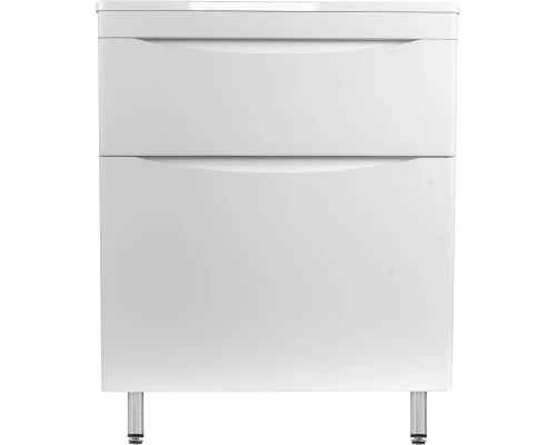 Тумба с раковиной белый матовый 70 см Style Line Бергамо СС-00002310 + СС-00002296