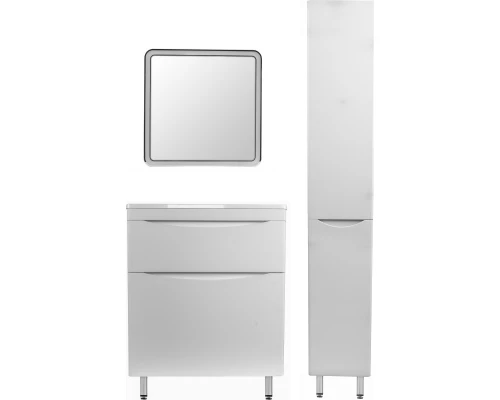 Тумба с раковиной белый матовый 70 см Style Line Бергамо СС-00002310 + СС-00002296