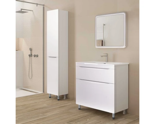 Тумба с раковиной белый матовый 70 см Style Line Бергамо СС-00002310 + СС-00002296