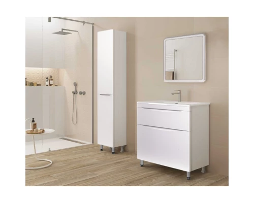 Тумба с раковиной белый матовый 70 см Style Line Бергамо СС-00002310 + СС-00002296