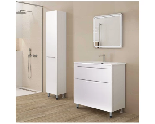 Тумба с раковиной белый матовый 70 см Style Line Бергамо СС-00002310 + СС-00002296