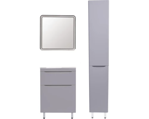 Тумба с раковиной серый матовый 60 см Style Line Бергамо СС-00002309 + СС-00002295