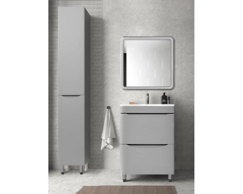 Тумба с раковиной серый матовый 60 см Style Line Бергамо СС-00002309 + СС-00002295