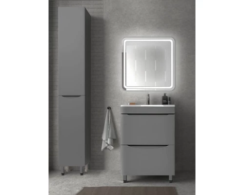 Тумба с раковиной серый матовый 60 см Style Line Бергамо СС-00002309 + СС-00002295