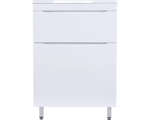 Тумба с раковиной белый матовый 60 см Style Line Бергамо СС-00002307 + СС-00002295