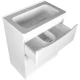 Тумба с раковиной белый матовый 60 см Style Line Бергамо СС-00002307 + СС-00002295