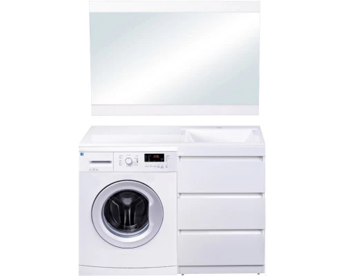 Тумба с раковиной белый глянец 120 см Style Line Даллас СС-00002272 + СС-00000394