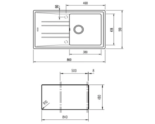 Кухонная мойка Teka Stone 50 B-TG белый арктик 115330019