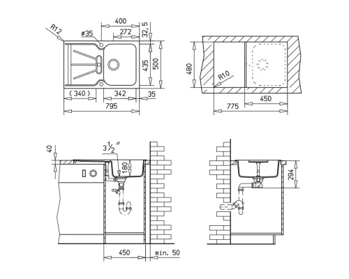 Кухонная мойка Teka Cara 45 B-TG белый арктик 40144400