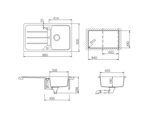 Кухонная мойка Teka Simpla 45-TG карбон 40144512