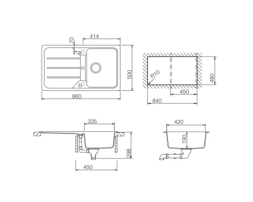 Кухонная мойка Teka Simpla 45-TG черный металлик 40144501