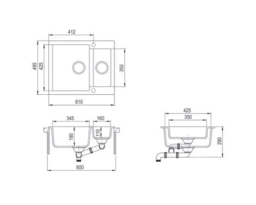 Кухонная мойка Teka Clivo 60 S-TQ графит металлик 40148031