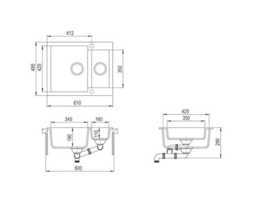 Кухонная мойка Teka Clivo 60 S-TQ топаз бежевый 40148032
