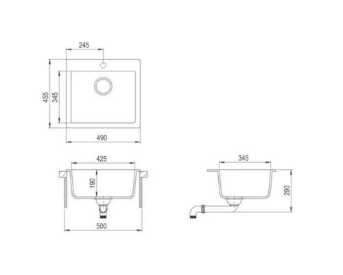 Кухонная мойка Teka Clivo 50 S-TQ графит металлик 40148011
