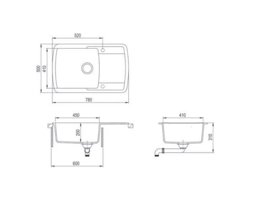 Кухонная мойка Teka Liva 60 S-TQ черный металлик 40148180