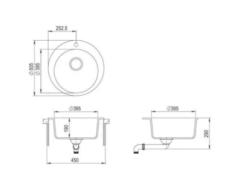 Кухонная мойка Teka Clave 45 B-TQ 1B черный металлик 40148140