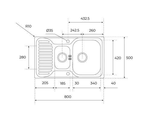Кухонная мойка Teka Princess 1 ½B ½D декоративная сталь 40109182