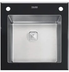 Кухонная мойка Tolero Ceramic Glass нержавеющая сталь/черный TG-500
