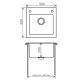 Кухонная мойка Tolero Ceramic Glass нержавеющая сталь/черный TG-500