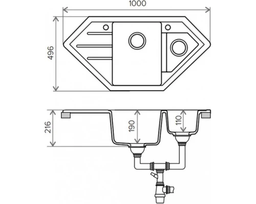 Кухонная мойка Tolero сафари R-114 №102